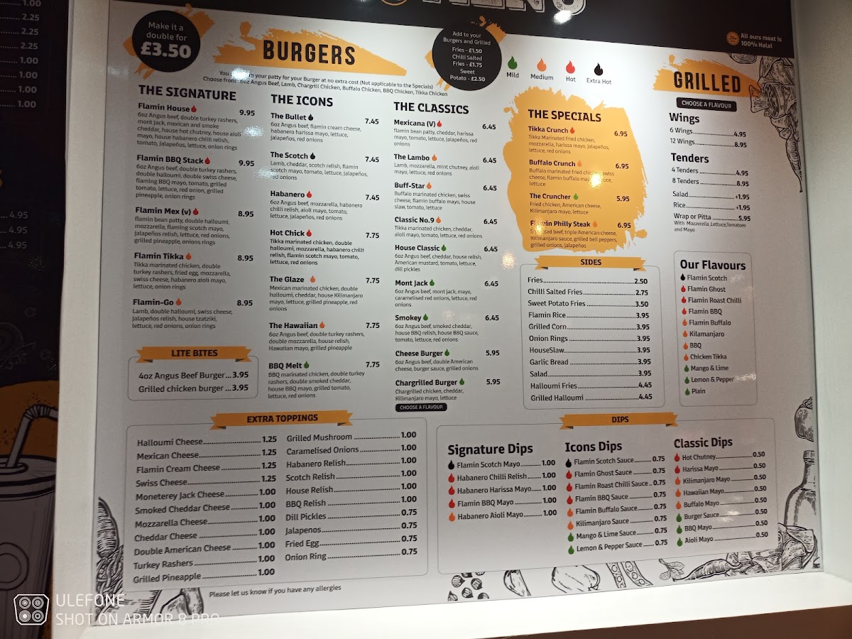 Flames Burger Kitchen Menu - Image 6